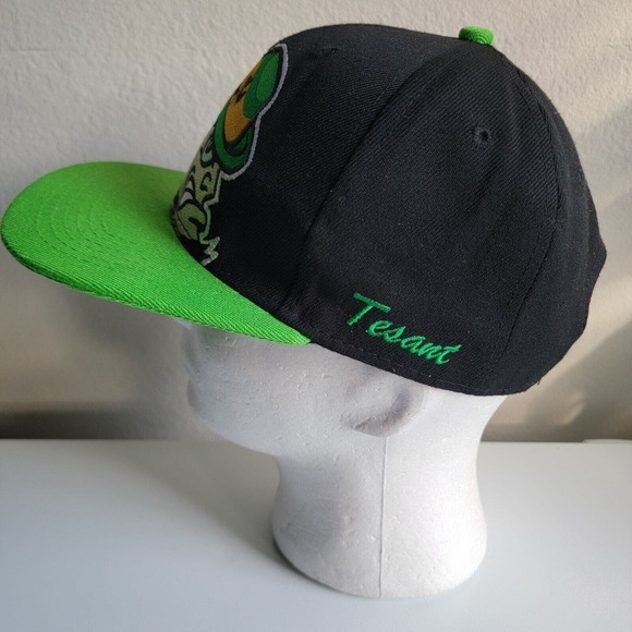 Notre Dame Fighting Irish Tesant Snapback Hat Leprechaun Big Logo Black/Green - Picture 5 of 8